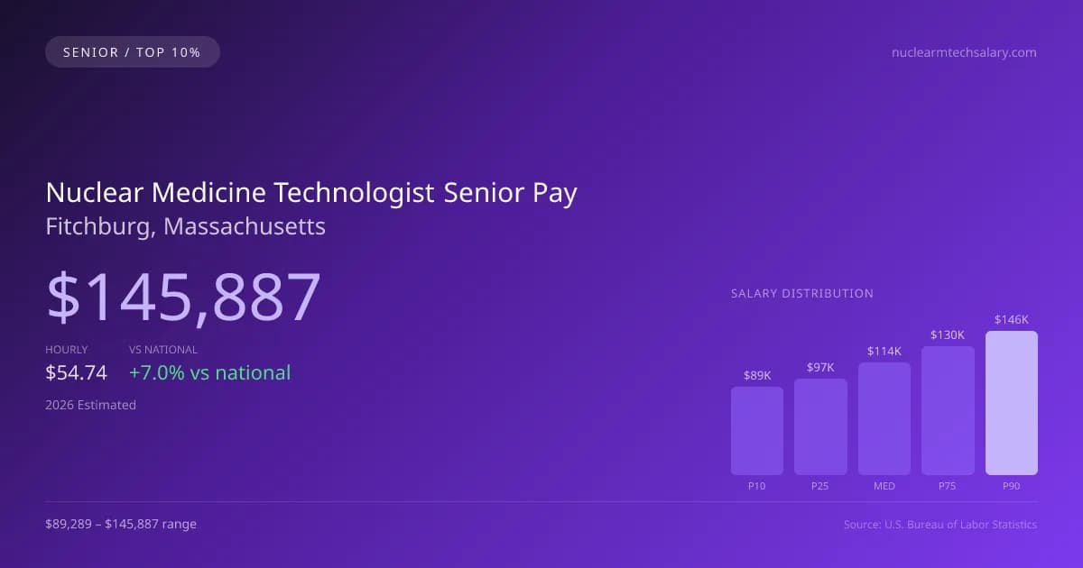 Nuclear Medicine Technologist Senior Salary in Fitchburg, MA — 2026 est., based on 2025 BLS