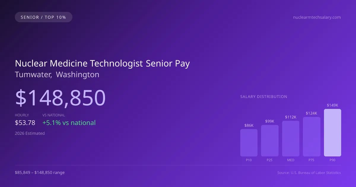 Nuclear Medicine Technologist Senior Salary in Tumwater, WA — 2026 est., based on 2025 BLS
