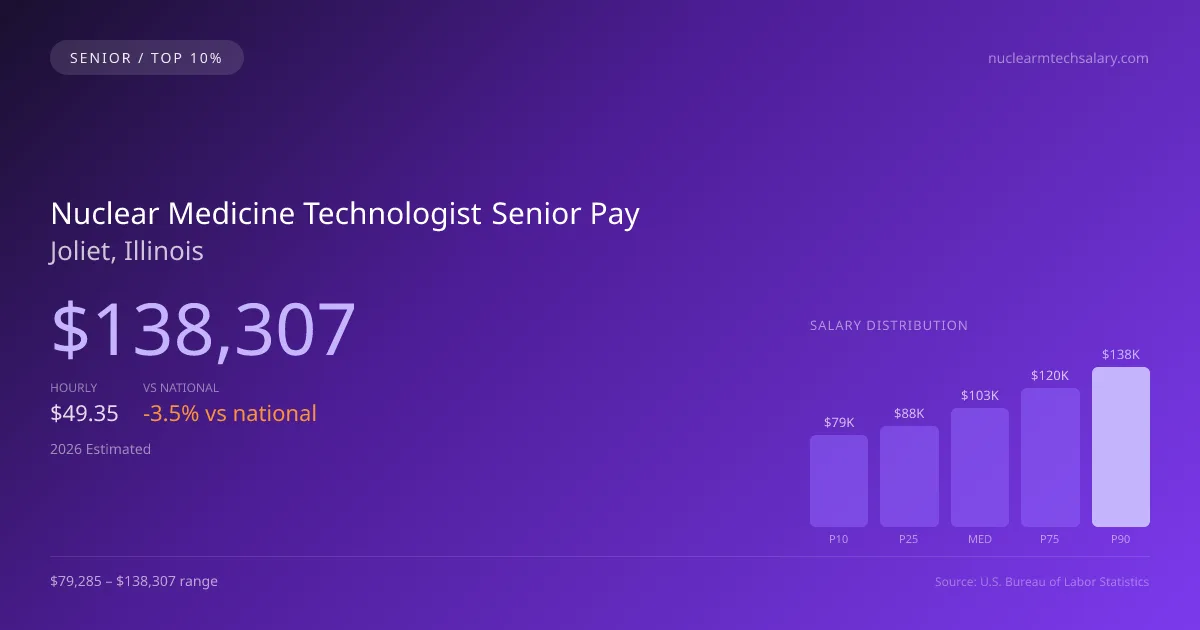 Nuclear Medicine Technologist Senior Salary in Joliet, IL — 2026 est., based on 2025 BLS