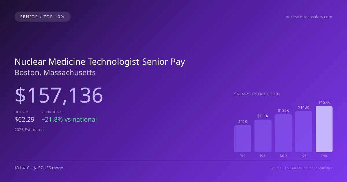Nuclear Medicine Technologist Senior Salary in Boston, MA — 2026 est., based on 2025 BLS